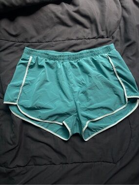 aerie Teal Green Athletic Shorts with Elastic Waist